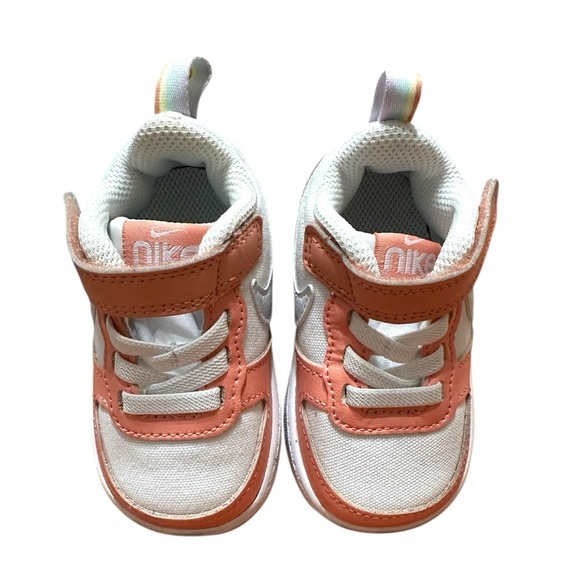 Nike Court Borough Lows Pink & White Baby size 4C - Picture 5 of 6